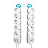 VEA VE-2S5S 4LÜ 2 METRE KABLOLU ANAHTARLI SİYAH AKIM KORUMALI GRUP PRİZ - 2