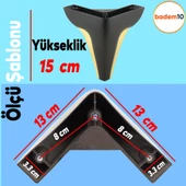 Endülüs Mobilya Kanepe Sehpa Tv Ünitesi Baza Koltuk Ayağı Siyah Renk 15 Cm Ayakları - 4