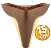 Endülüs Mobilya Kanepe Sehpa Tv Ünitesi Baza Koltuk Ayağı Kahverengi Renk 15 Cm Ayakları - 1