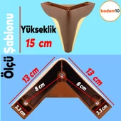 Endülüs Mobilya Kanepe Sehpa Tv Ünitesi Baza Koltuk Ayağı Kahverengi Renk 15 Cm Ayakları - 4