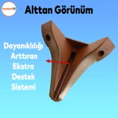 Endülüs Mobilya Kanepe Sehpa Tv Ünitesi Baza Koltuk Ayağı Kahverengi Renk 15 Cm Ayakları - 5