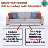 Mobilya Metal Yatak Kanepe Baza Koltuk Orta Destek Ayağı M8 Civata Siyah Metal Ayak 12 Cm - 3