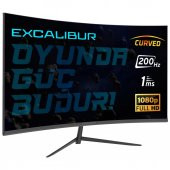 Casper 23.8" Excalibur M.E238FHD-G 200Hz 1ms 300NIT (HDMI+DP) Curved + G-Sync FHD LED Monitör - 1