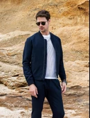 CEKMON Erkek Regular Fit Bomber Yaka Bürümcük Kumaş Ekstra Rahat Ve Hafif Spor Ceket - 10