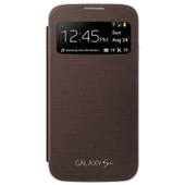 Samsung i9500 Galaxy S4 Orjinal S View Cover Kılıf - Kahve EF-CI950BAEGWW thumbnail 1