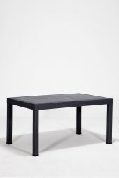 SANDALİE Rattan 90x150 Camsız Antrasit Masa - Bahçe&Balkon&Teras - 1