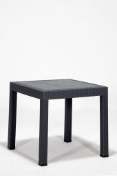 SANDALİE Rattan 80x80 Camsız Antrasit Masa - Bahçe&Balkon&Teras - 1