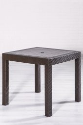 Sandalie Rattan 80X80 Camsız Kahve Masa - Bahçe&Balkon&Teras - 1