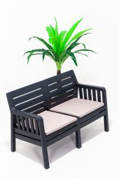 Lara 2'li Koltuk Balkon&Teras Bahçe Koltuk / Antrasit - 1