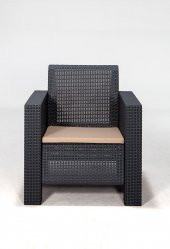 SANDALİE Aksu Tekli 1 Kişilik Koltuk Balkon&Teras Bahçe Koltuk / Antrasit - 2