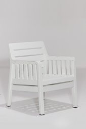 SANDALİE Lara MİNDERSİZ / 2 1 1 S Bahçe Takımı Balkon - Bahçe - Teras Mobilyası / Beyaz - 3