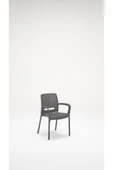 SANDALİE 6 Adet Rattan Lüx Antrasit Sandalye / Balkon-Bahçe-Teras - 2