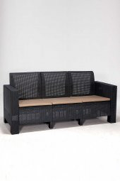 SANDALİE Aksu 3lü Bahçe&Balkon Koltuk  / Antrasit - 1