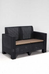 SANDALİE Aksu 2li Bahçe&Balkon Koltuk / Antrasit thumbnail 1