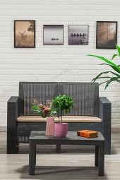 SANDALİE Aksu 2+1+1+S Balkon&Teras Bahçe Mobilyası / Antrasit - 2