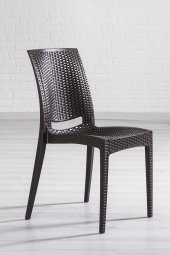 SANDALİE Rattan Small Camlı Kahve Masa Takımı Bahçe&balkon 1 Camlı Masa + 4 Sandalye - 2