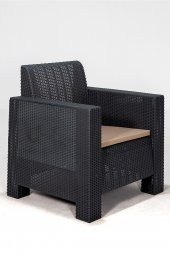 SANDALİE Aksu 1+1+S Balkon&Teras Bahçe Mobilyası / Antrasit - 3