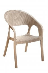 SANDALİE Garden Large Rattan Cappucino Masa Takımı Bahçe&Balkon - 1 Masa 6 Sandalye - 2
