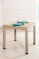 SANDALİE Garden Rattan Cappucino Masa Takımı Bahçe&Balkon - 1 Masa 4 Sandalye - 3