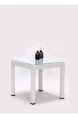 SANDALİE Rattan Small Lüx Camlı Beyaz Masa Takımı Bahçe&balkon 1 Camlı Masa + 4 Sandalye - 2