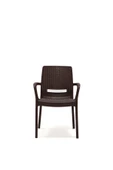 SANDALİE Rattan Small Lüx Camlı Kahve Masa Takımı Bahçe&balkon 1 Camlı Masa + 4 Sandalye - 3