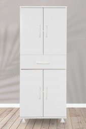 SANDALİE Atlas Çok Amaçlı Raflı ve Çekmeceli Dolap Mutfak & Banyo - Beyaz - 2