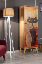 SANDALİE Bingo Cat / 8 Raflı Çok Amaçlı Mutfak Dolabı Banyo Dolabı Çok Amaçlı Dolap - 1
