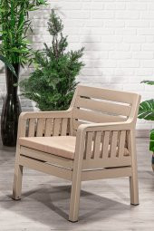 SANDALİE Lara 2+1+1+S Bahçe Takımı  Balkon - Bahçe - Teras  Mobilyası / Cappucino - 3