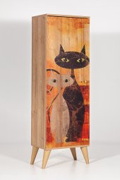 SANDALİE Bingo Cat / 8 Raflı Çok Amaçlı Mutfak Dolabı Banyo Dolabı Çok Amaçlı Dolap - 2