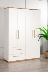 SANDALİE Eva 402 - 4 Kapaklı 2 Çekmeceli Gardırop - 1