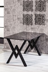Matrix Wega Bendir Mermer Desen 85x130 Mutfak Masası - 1