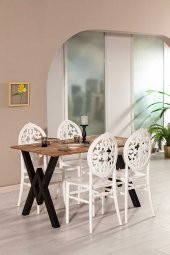 SANDALİE Matrix Wega Atlantik Çam / Venüs Mutfak Masa Takımı - Beyaz - 1