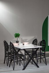 SANDALİE Matrix Maxima Beyaz / Venüs Mutfak Masa Takımı - Siyah thumbnail 1