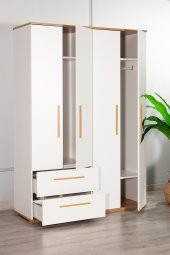 SANDALİE Eva 402 - 4 Kapaklı 2 Çekmeceli Gardırop - 2