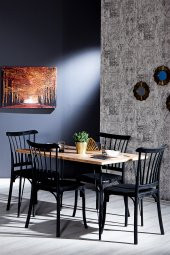 SANDALİE Nero / Violet Mutfak Masa Takımı - Siyah - 1