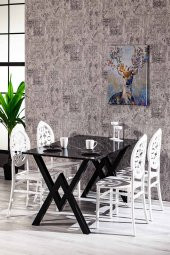 SANDALİE Matrix Wega Bendir / Venüs Mutfak Masa Takımı - Beyaz - 1