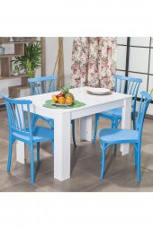 SANDALİE Arda / Violet Mutfak Masa Takımı 4 Sandalye 1 Masa - Mavi thumbnail 1