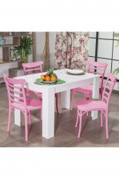 SANDALİE Arda / Efes Mutfak Masa Takımı 4 Sandalye 1 Masa - Pembe - 1