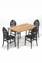 SANDALİE Nero / Venüs Mutfak Masa Takımı - Siyah - 1