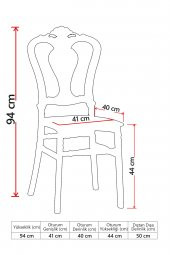 SANDALİE Mirage / Carisma Mutfak Masa Takımı 4 Sandalye 1 Masa - Beyaz thumbnail 3