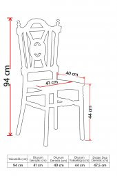 SANDALİE Arda / Keops Mutfak Masa Takımı 1 Masa 4 Sandalye - Beyaz - 3