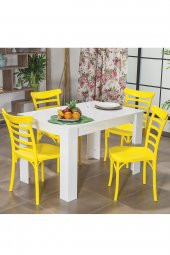 SANDALİE Arda / Efes Mutfak Masa Takımı 4 Sandalye 1 Masa - Sarı thumbnail 1