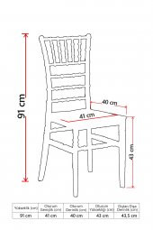 SANDALİE Mirage / Soho Mutfak Masa Takımı 4 Sandalye 1 Masa - Beyaz - 3