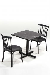 SANDALİE Tango Mermer Desen Violet Mutfak Masa Takımı - Siyah - 1