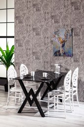 SANDALİE Wega / Venüs Mutfak Masa Takımı - Beyaz - 1