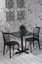 SANDALİE Tango Mermer Desen Violet Mutfak Masa Takımı - Siyah - 2