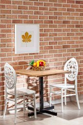 SANDALİE Tango Atlantik Çam Venüs  Mutfak Masa Takımı - Beyaz thumbnail 1