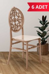 SANDALİE 6 Adet Venüs Cappucino Sandalye / Balkon-Bahçe-Mutfak - 1