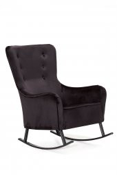 Melina Sallanır Berjer Tv Koltuğu Dinlenme Koltuğu, Sallanır Sandalye - Siyah - 1