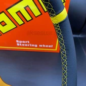 Momo Direksiyon Sarı İpli 35cm Ofsetli Model Deri Kaplama A+ Orjinal Ürün - 3